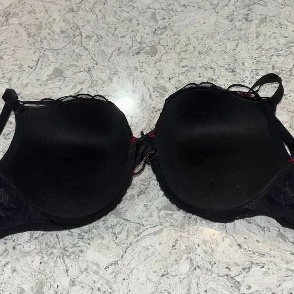 Victorias Secret Dream Angels Heart Embroidery Push Up Bra Sz 38DD - Picture 5 of 7